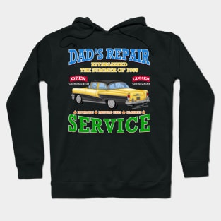 Dad's Repair Classic Car Garage Hot Rod Novelty Gift Hoodie